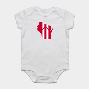 Wisconsin Stripe Baby Bodysuit